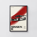 Vintage Porsche Mission R Print, Car Wall Art