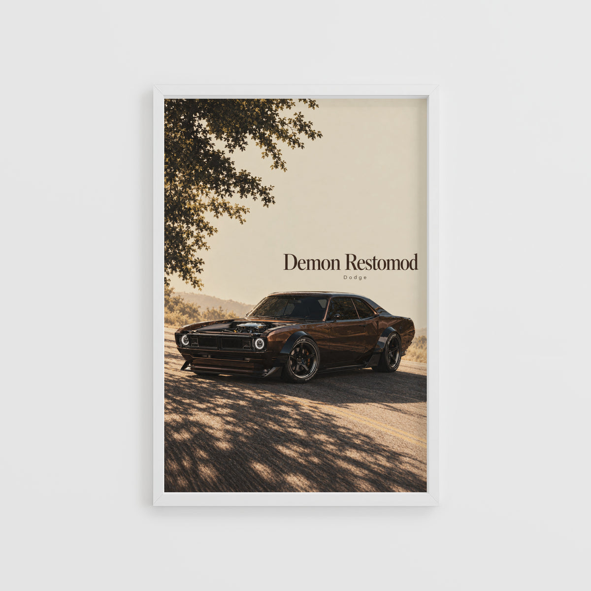 Vintage Dodge Demon Restomod Print, Car Poster