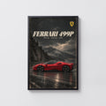 Vintage Ferrari 499P Print, Red Supercar Wall Art