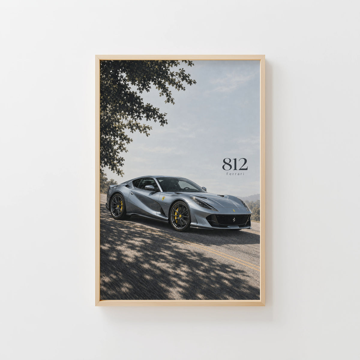 Vintage Ferrari 812 Print, Supercar Wall Art