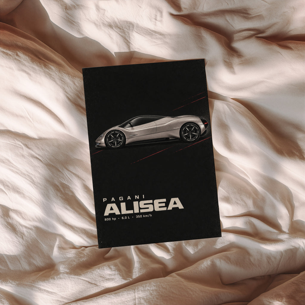Vintage Pagani Alisea Print, Car Poster, Wall Art