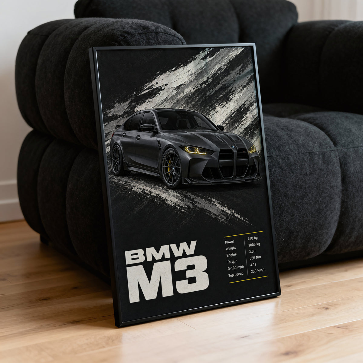 Vintage BMW M3 Car Print, Garage Wall Art