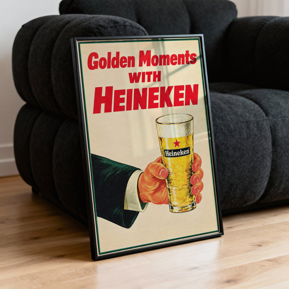 Vintage Heineken Beer Print, Poster, Pub Wall Art