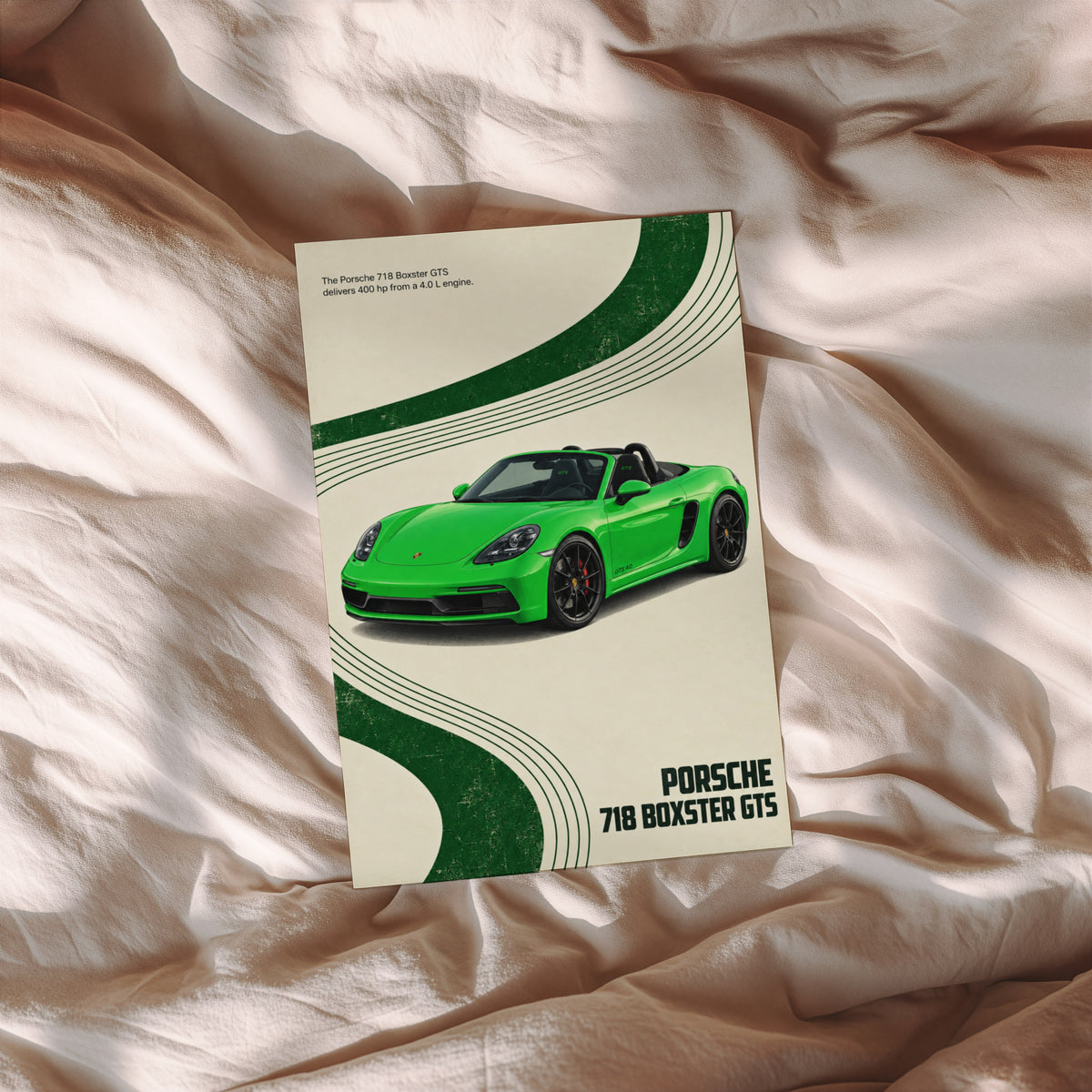 Vintage Print, Porsche Boxster GTS Car Wall Art