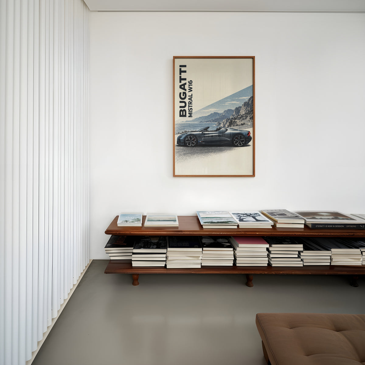 Vintage Bugatti Print, Supercar Wall Art