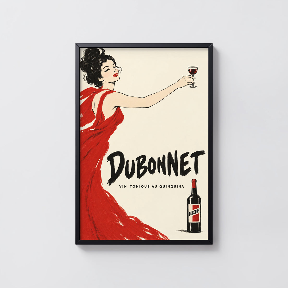 Vintage Dubonnet Print Poster, French Wine Wall Art