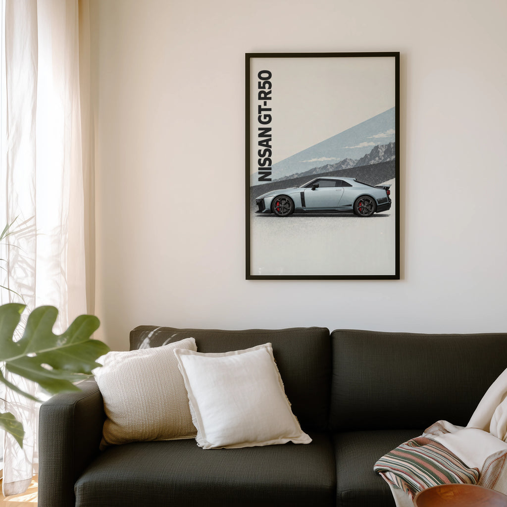 Vintage Nissan GT-R50 Print, Car Wall Art