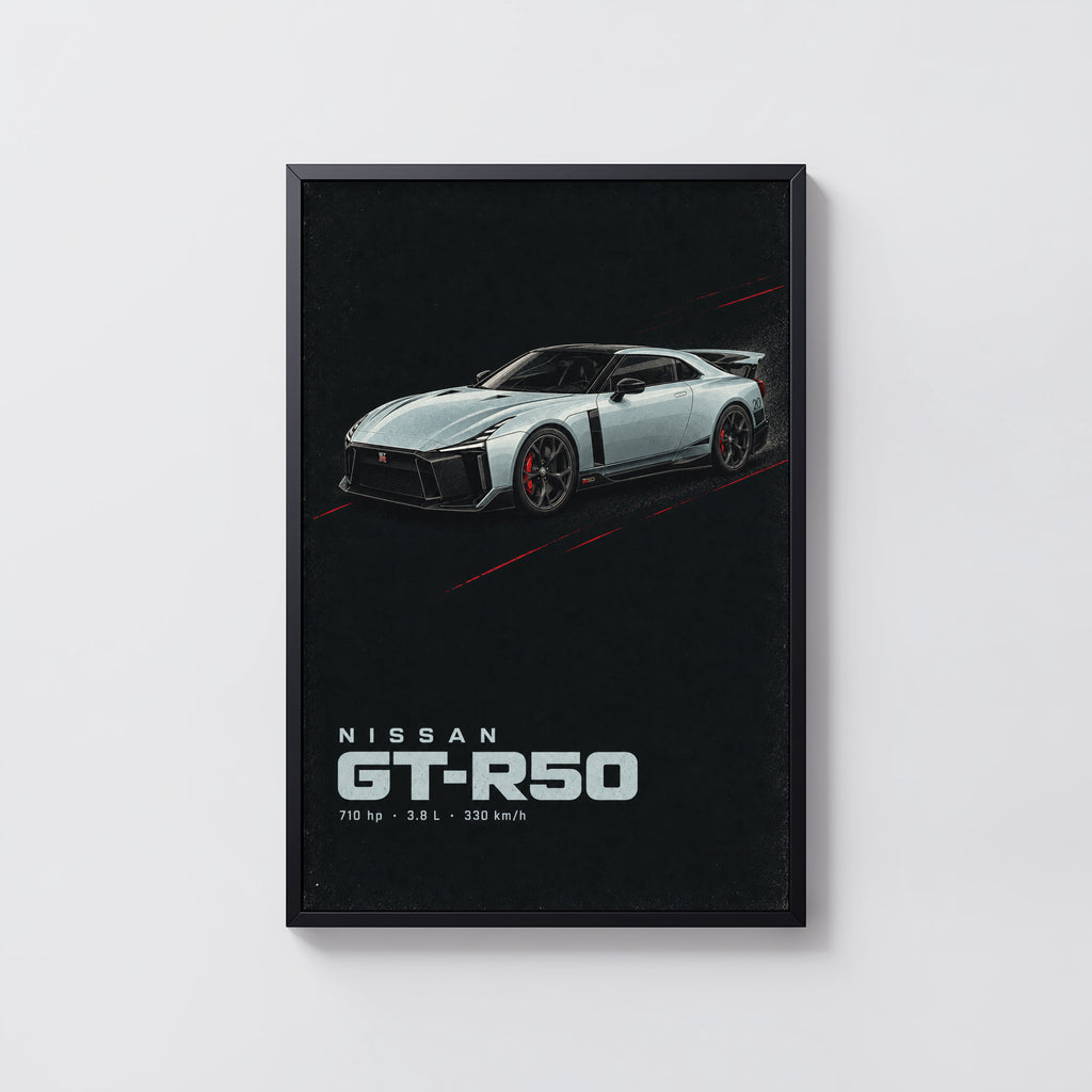 Vintage Nissan GT-R50 Print, Car Wall Art