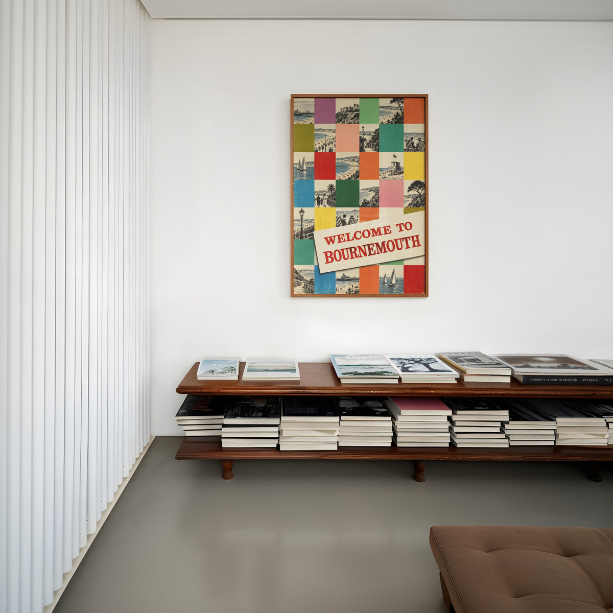 Vintage Bournemouth Poster, Seaside Wall Art, England Print