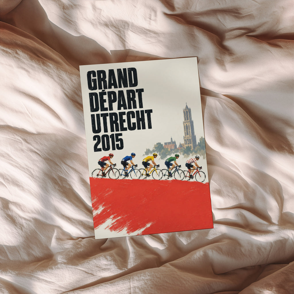 Vintage Utrecht Cycling Poster, Grand Depart Print