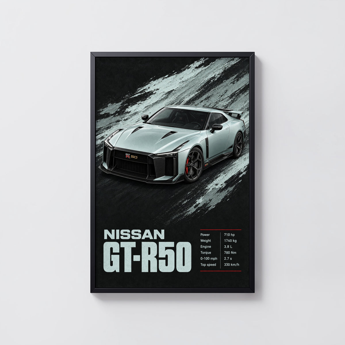 Vintage Nissan GT-R50 Print, Supercar Wall Art