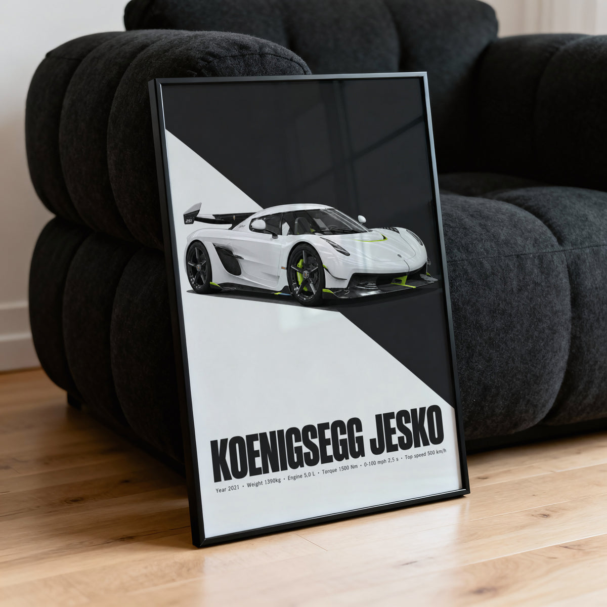 Vintage Koenigsegg Jesko Print, Hypercar Wall Art