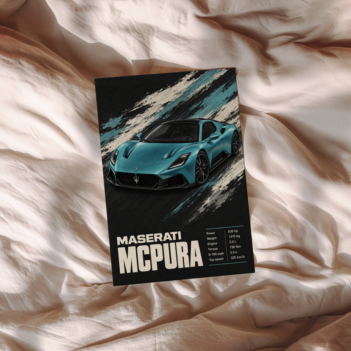 Vintage Maserati MCPura Print, Supercar Wall Art