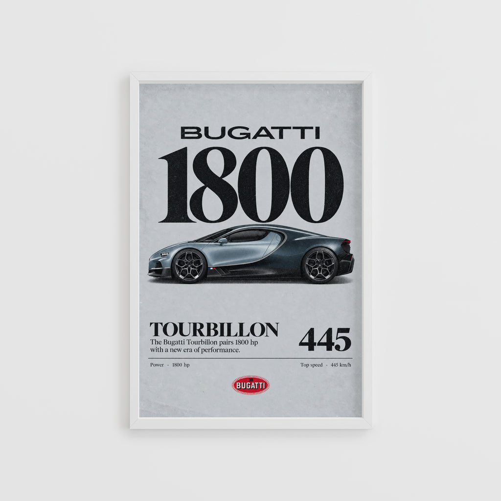 Vintage Bugatti Tourbillon Print, Car Wall Art