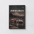 Vintage Audi R8 LMS GT3 Print, Racing Car Poster