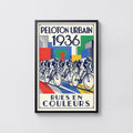 Vintage Cycling Poster, Art Deco Wall Art, Peloton Print