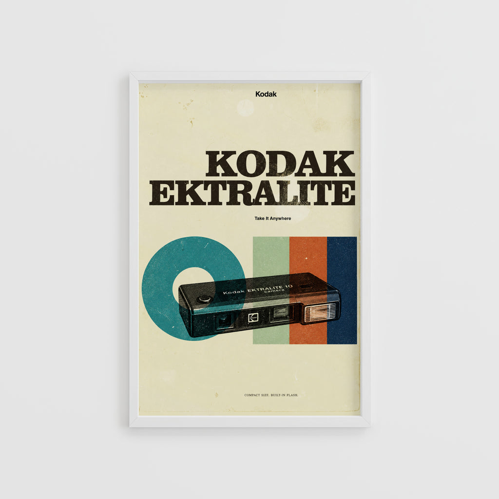 Vintage Kodak Camera Poster, Retro Photography Wall Art