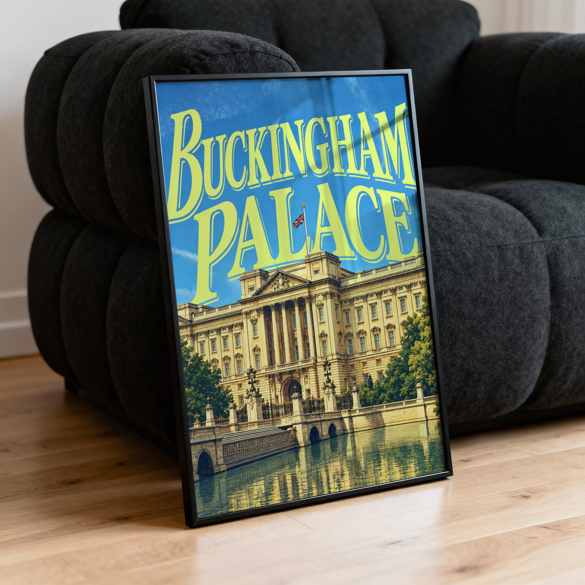 Vintage Buckingham Palace Poster, London Wall Art Print