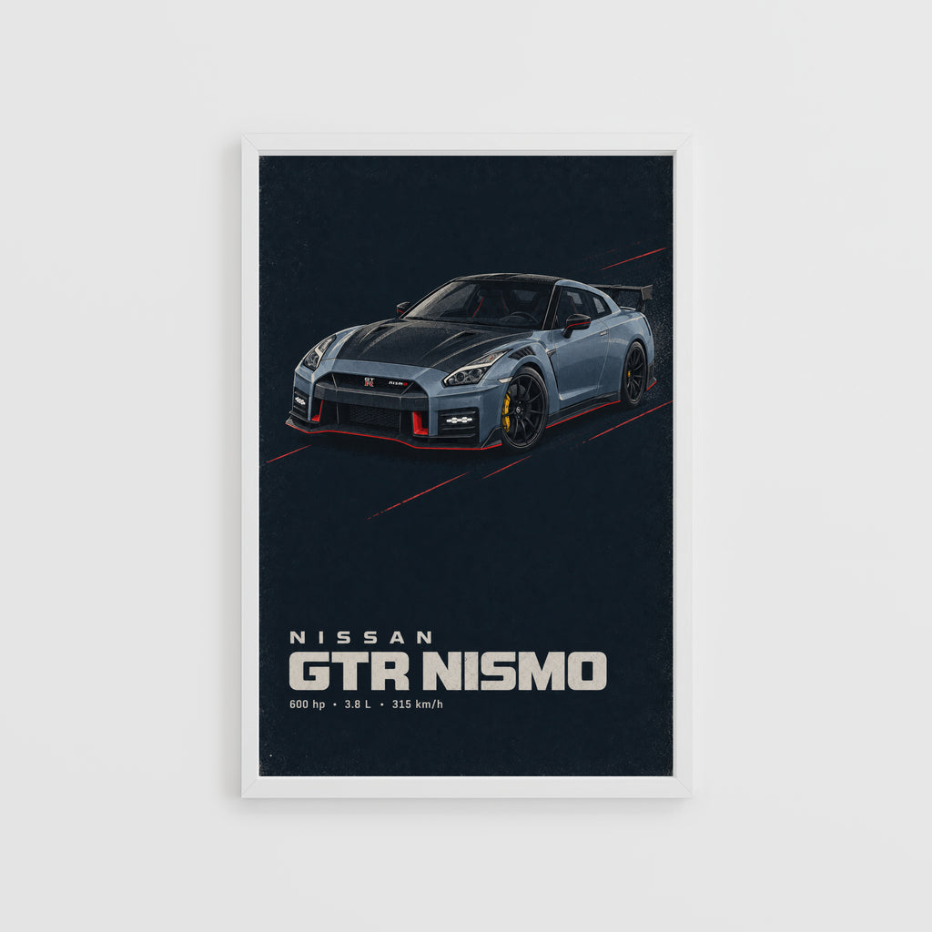 Vintage Nissan GTR Nismo Print, Car Wall Art