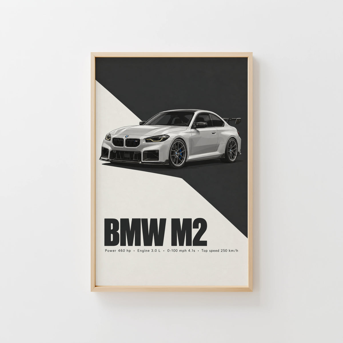 Vintage BMW M2 Print, Car Wall Art Gift