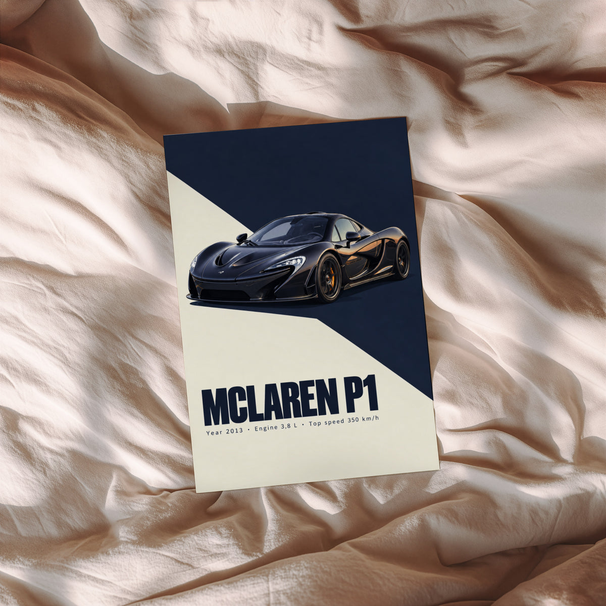 Vintage McLaren P1 Print, Supercar Wall Art