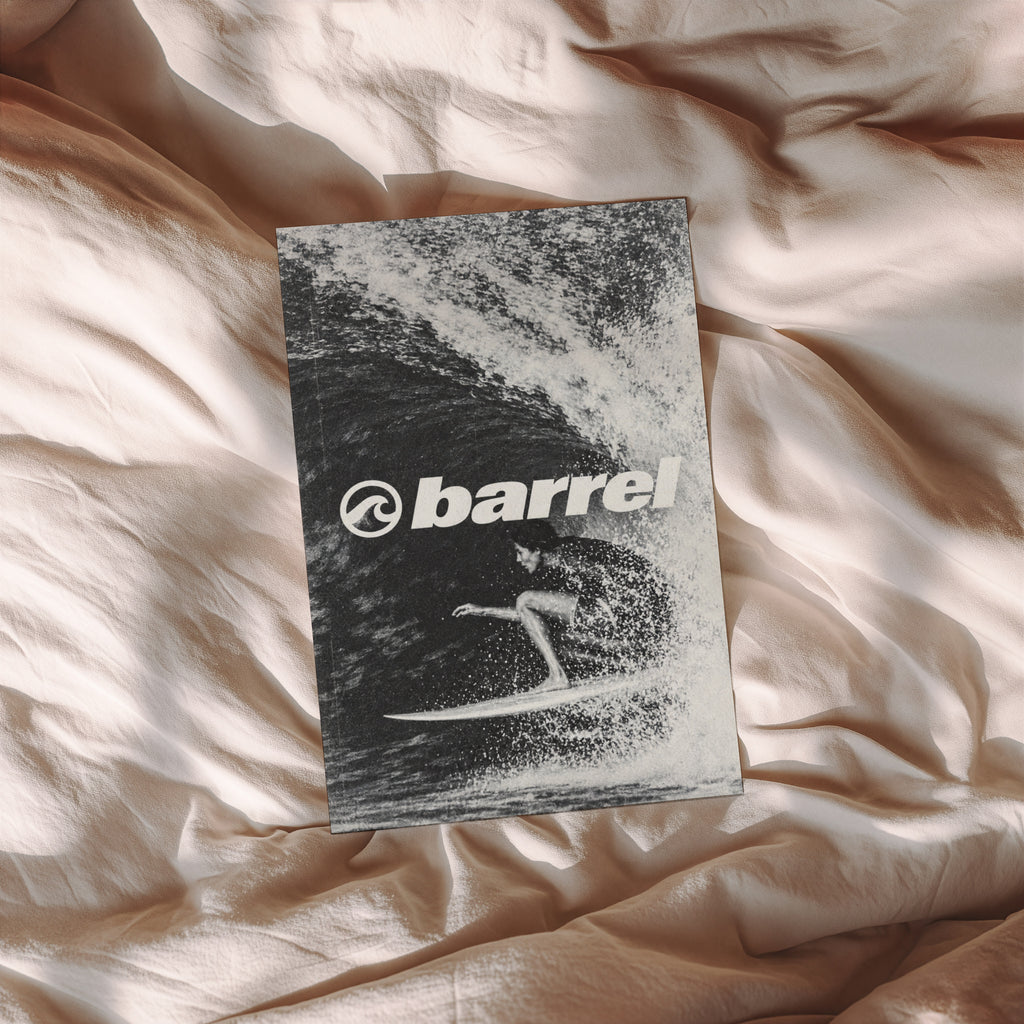 Vintage Barrel Surf Print, Surfer Poster, Wave Wall Art