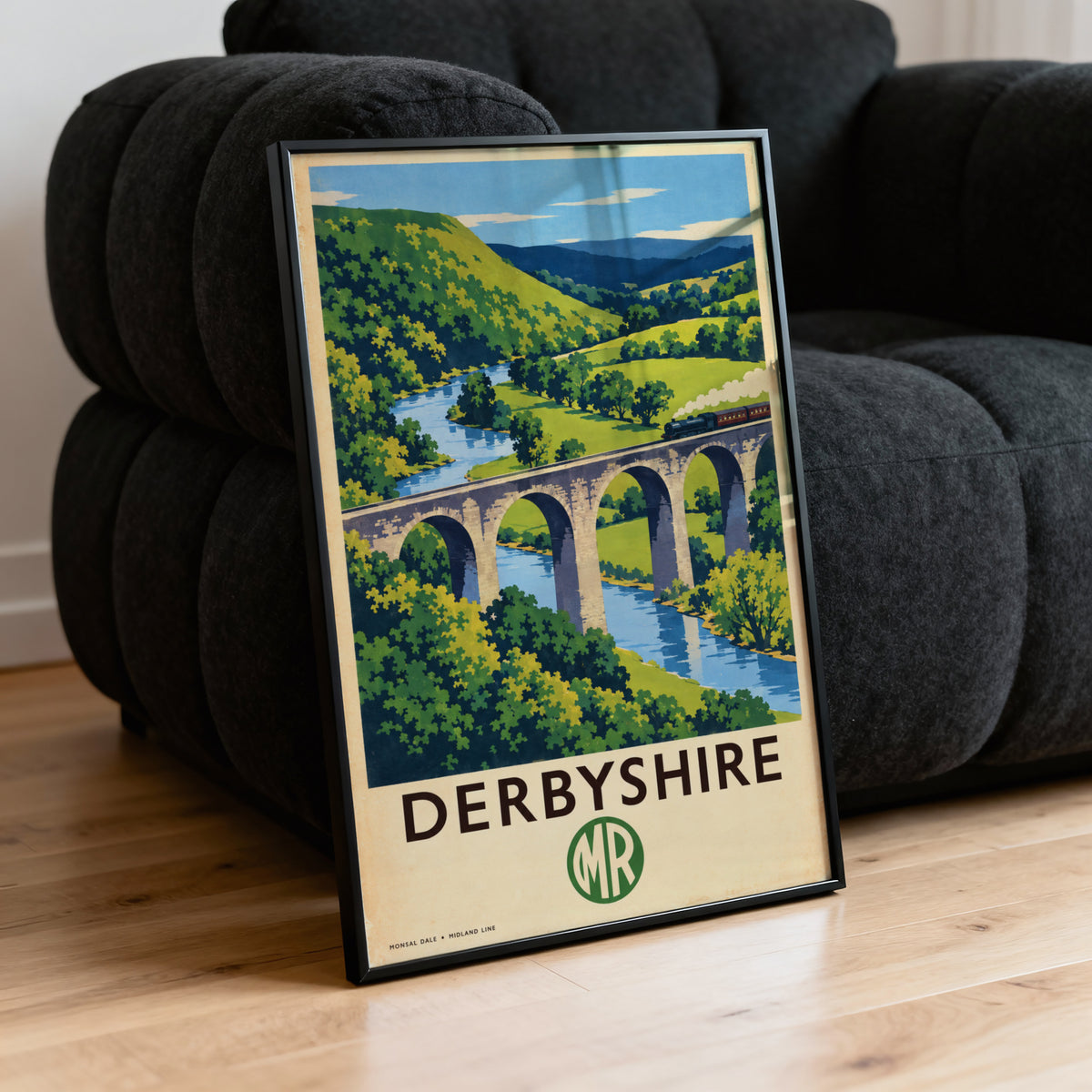 Vintage Derbyshire Print Poster, Monsal Dale Viaduct Art