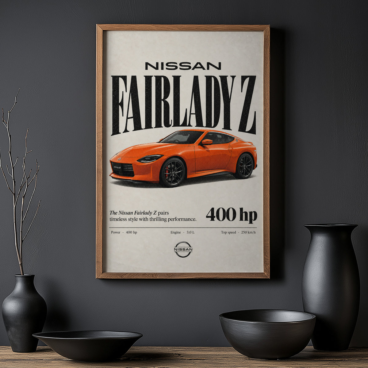 Vintage Nissan Fairlady Z Print, Car Wall Art