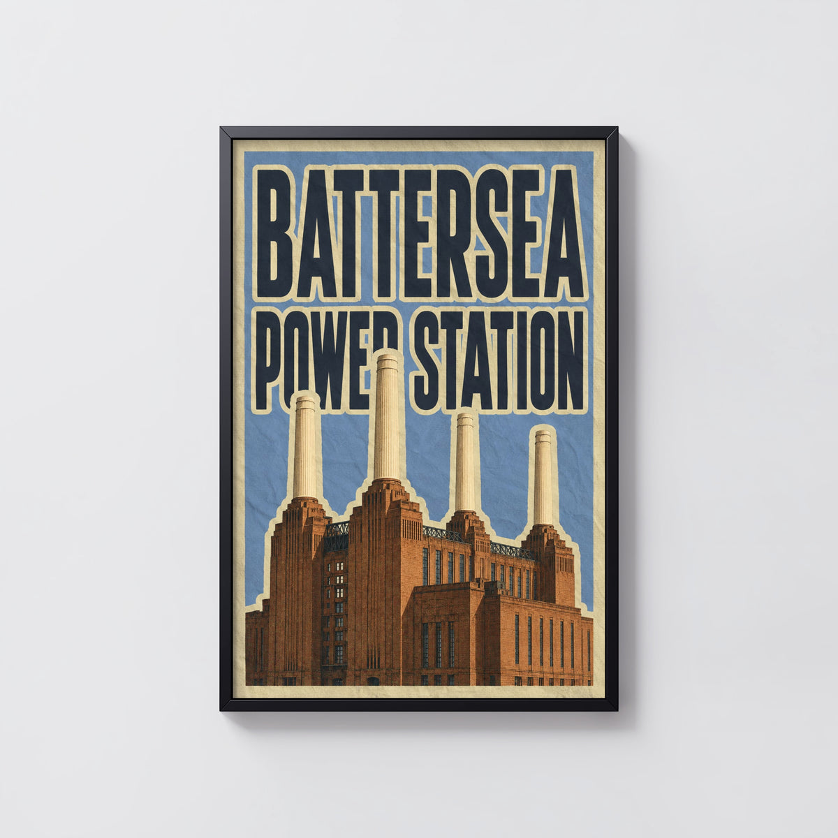 Vintage Battersea Power Station Poster, London Wall Art