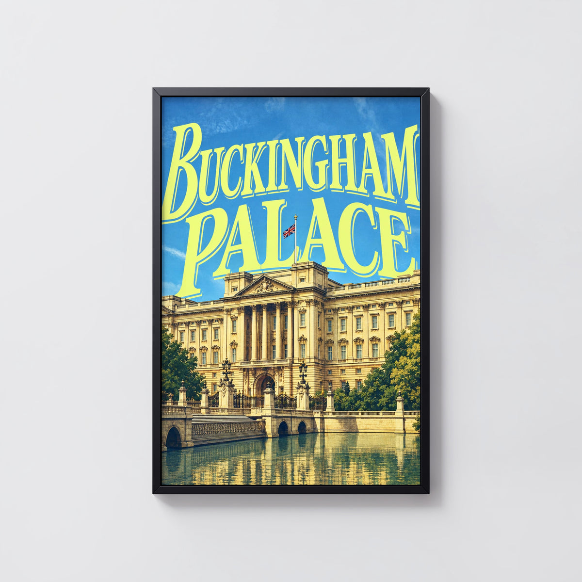 Vintage Buckingham Palace Poster, London Wall Art Print