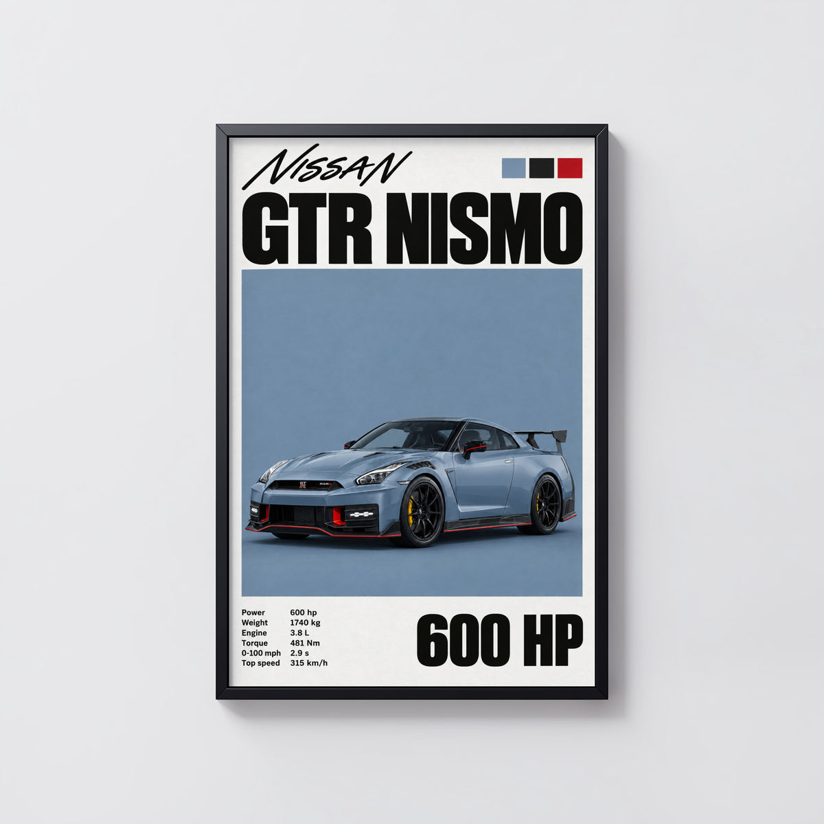 Vintage Nissan GTR NISMO Print, Car Wall Art
