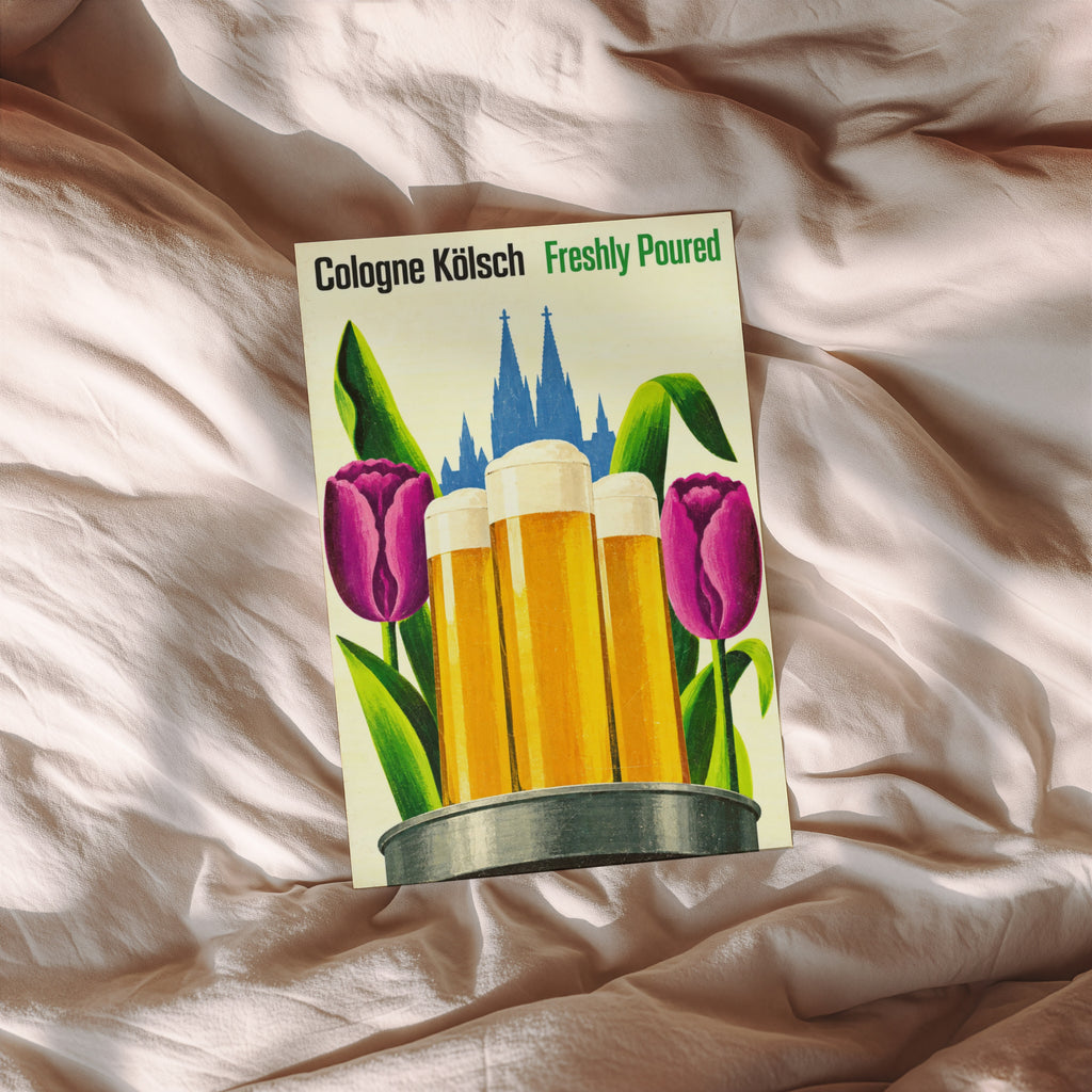 Vintage Cologne Kolsch Beer Print, Tulip Poster