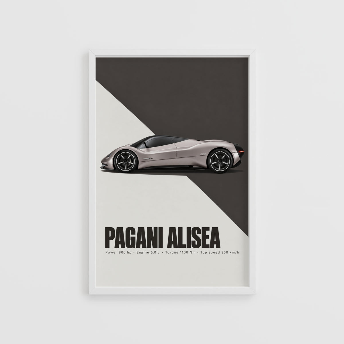 Vintage Pagani Alisea Print, Supercar Wall Art