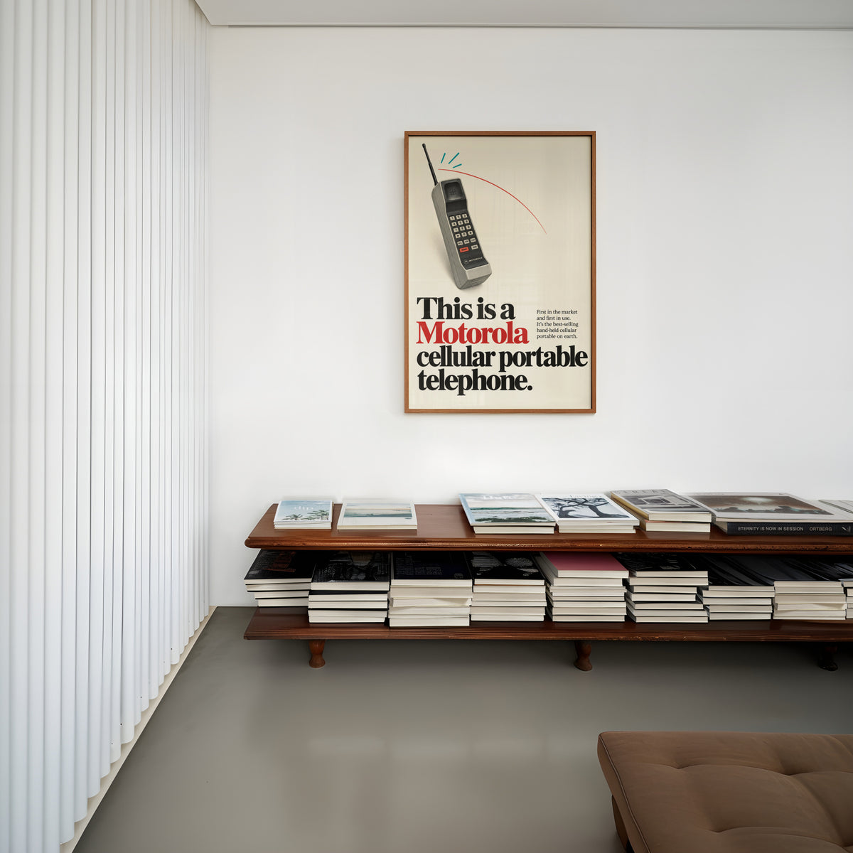 Vintage Motorola Phone Poster, Retro Tech Wall Art Print