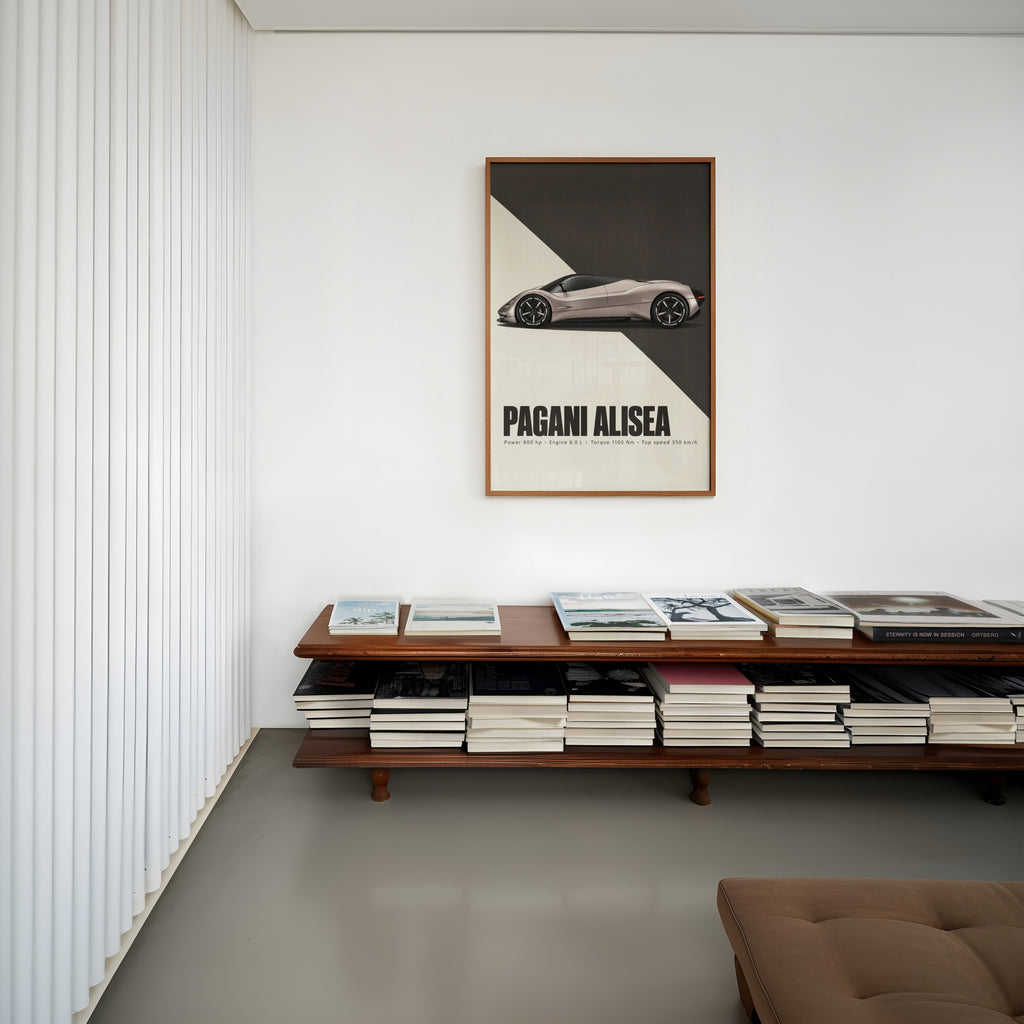 Vintage Pagani Alisea Print, Supercar Wall Art