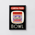 Vintage Bowling Alley Poster, Matchbook Wall Art Print