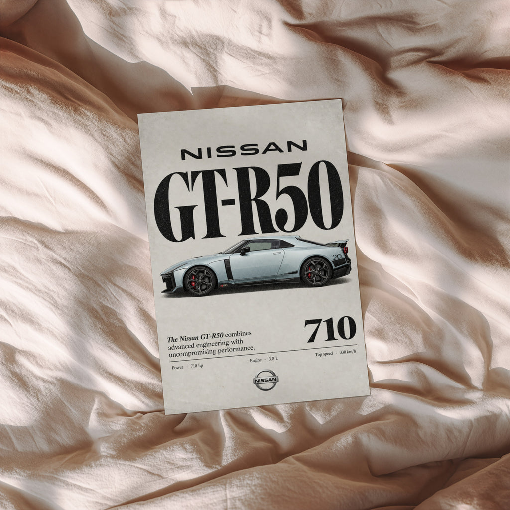 Vintage Nissan GT-R50 Print, Car Wall Art