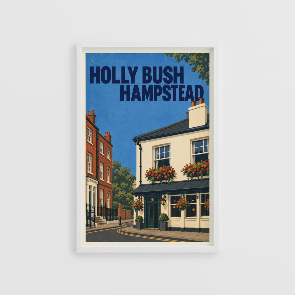 Vintage Hampstead Pub Poster, London Wall Art Print