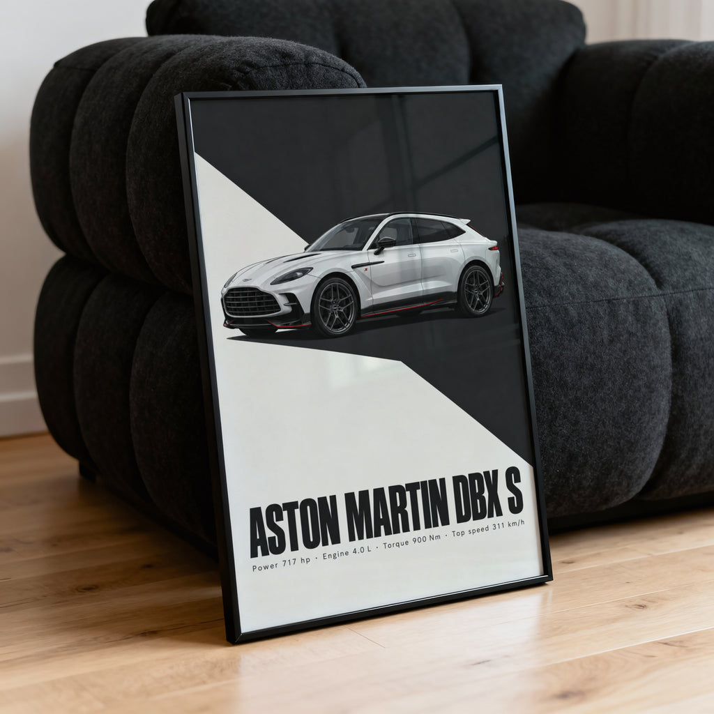 Vintage Aston Martin DBX S Print, Car Wall Art