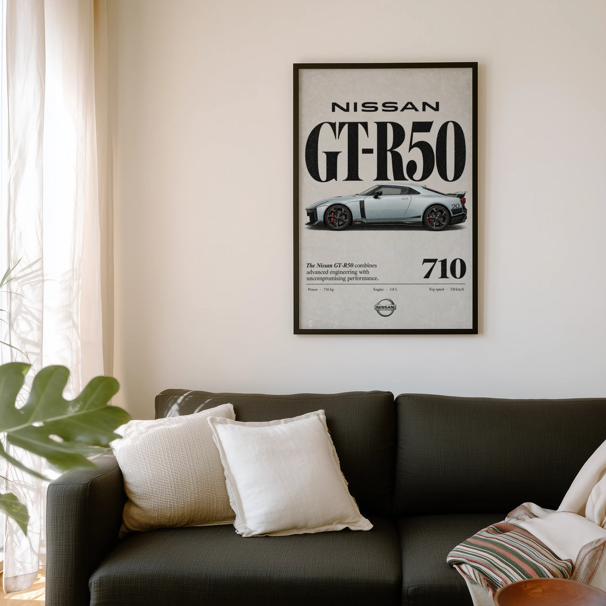 Vintage Nissan GT-R50 Print, Car Wall Art