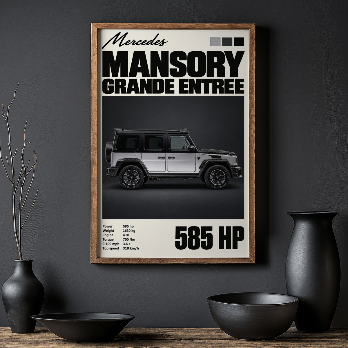 Vintage Mercedes Mansory Print, SUV Wall Art