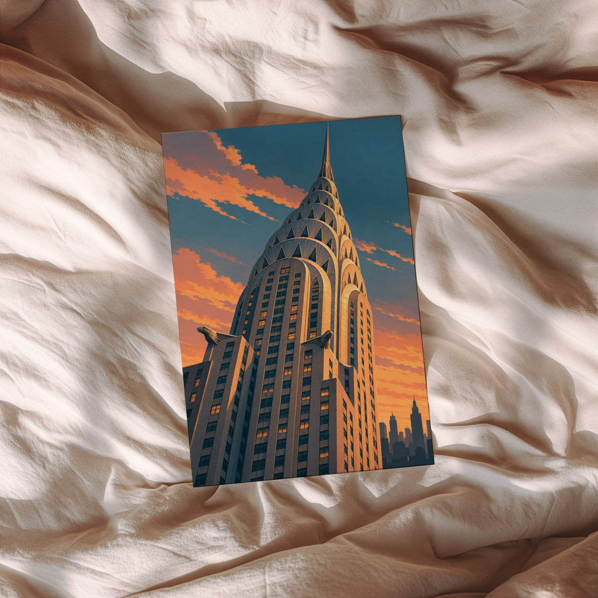 Vintage Chrysler Building Poster, Art Deco Wall Art