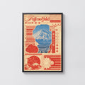 Vintage Mount Fuji Print, Japanese Poster, Wall Art