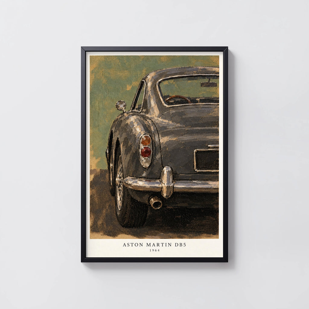 Vintage 1964 Aston Martin DB5 Wall Art, Car Print