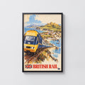 Vintage British Rail Train Poster, Coastal Wall Art, Print
