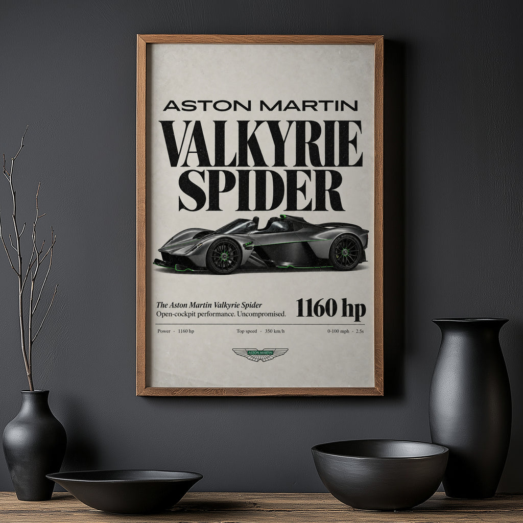 Vintage Aston Martin Valkyrie Spider Print