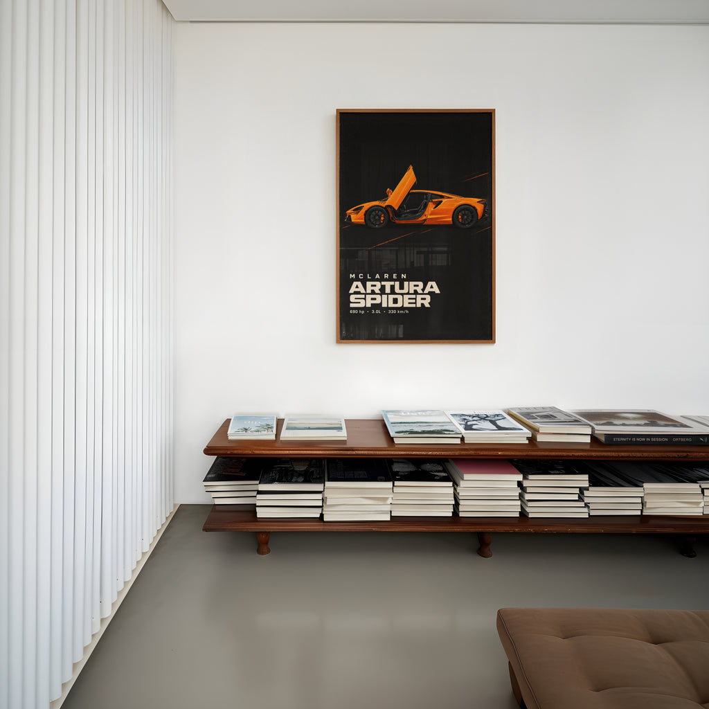 Vintage McLaren Artura Spider Print, Supercar Wall