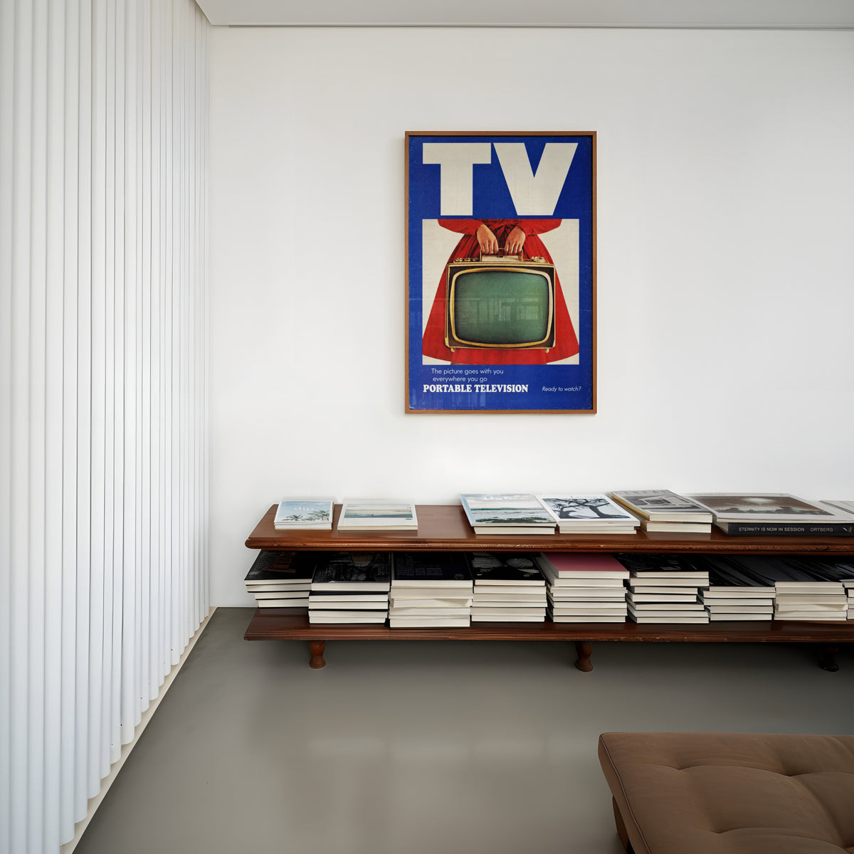 Vintage Portable TV Poster, Retro Advert Wall Art, Print