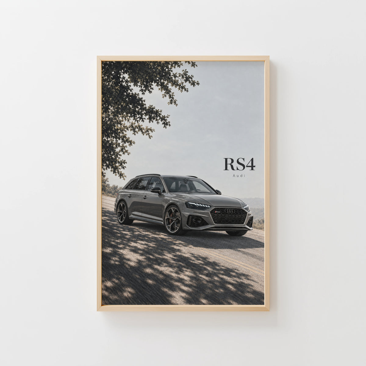 Vintage Audi RS4 Avant Print, Car Wall Art