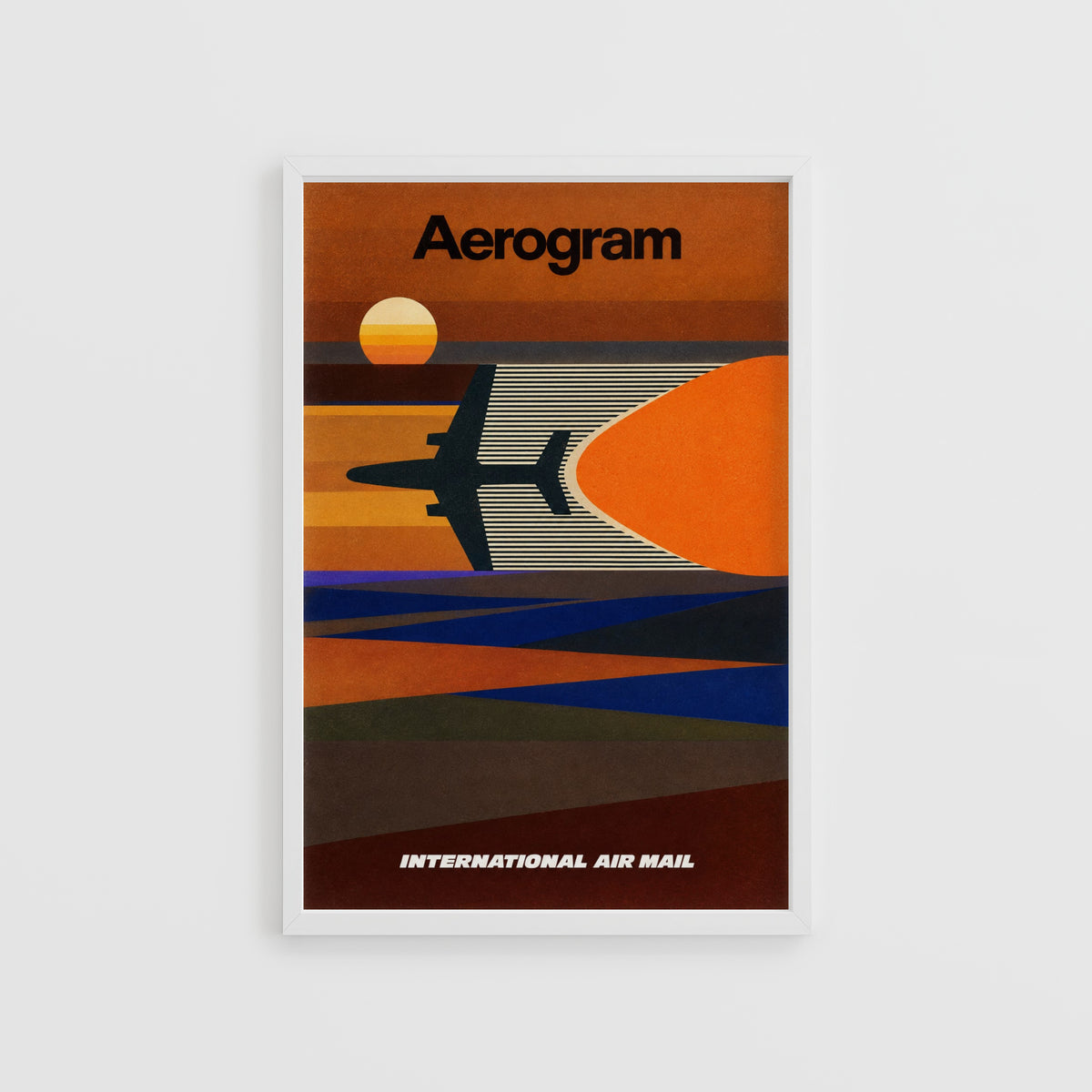Vintage Airline Poster, Retro Aviation Wall Art